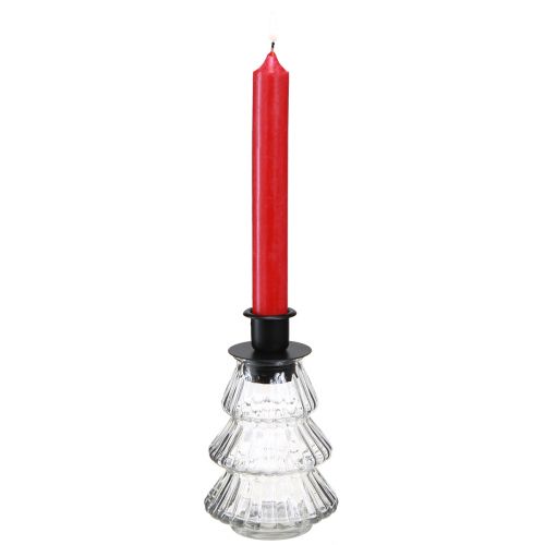 Prodotto Portacandele in vetro per candele stecco albero di Natale 13,5 cm 2 pezzi