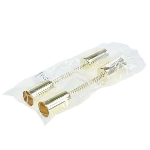 Prodotto Portacandele oro per candele a bastoncino Ø2,2 cm 4 pz