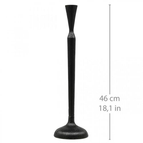 Prodotto Candeliere Candeliere in metallo nero Ø12cm H46cm