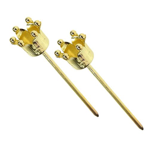 Floristik24 Corona portacandele oro 4 pz