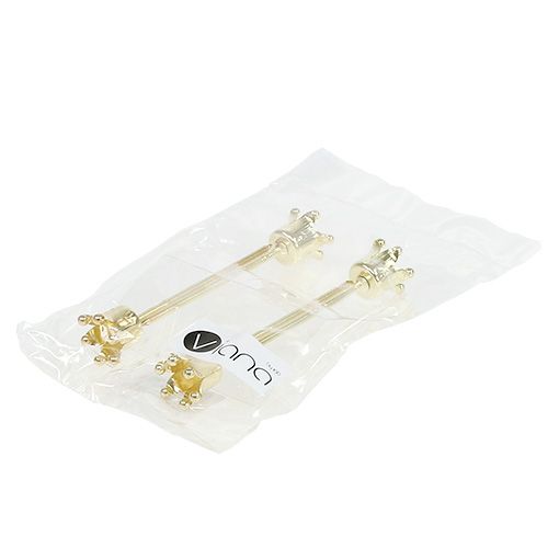 Floristik24 Corona portacandele oro 4 pz
