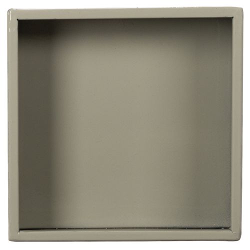 Vaso cubico verde, 22 cm, con