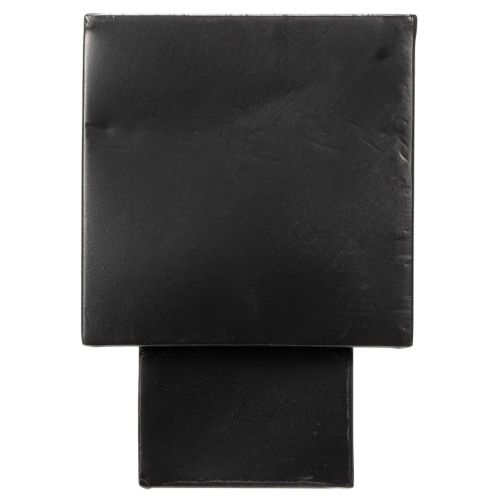 Vaso a cubo nero con base,