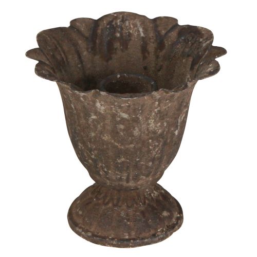 Prodotto Portacandele trofeo antico portacandele in metallo Ø10cm H9,5cm