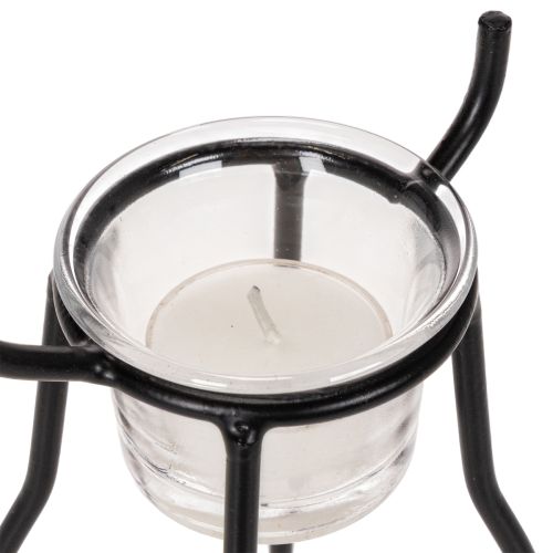 Portacandele a forma di renna con lumino in vetro, 28 cm | Floristik24.it