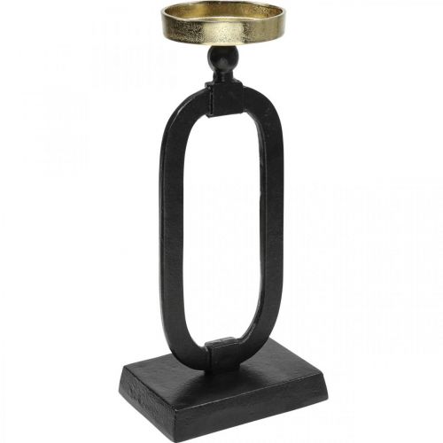 Floristik24 Candeliere in ghisa decorativa in oro nero Ø10,5cm 36cm