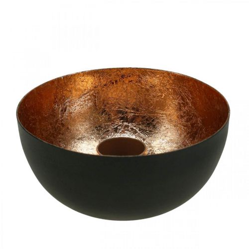 Candeliere nero, candeliere in bronzo Ø10cm H5cm