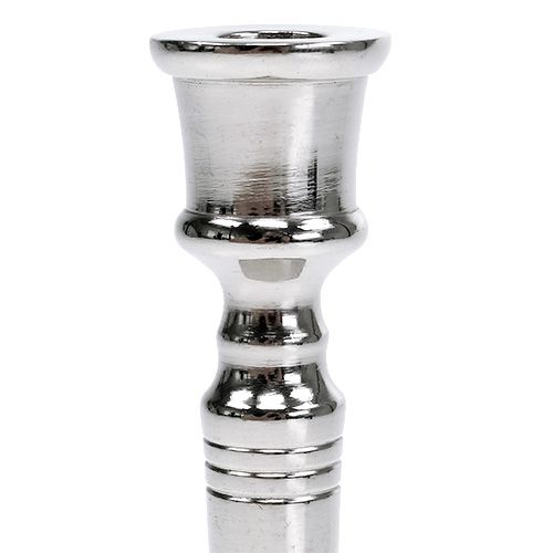 Floristik24 Candeliere Argento Ø2cm H12cm 1pz