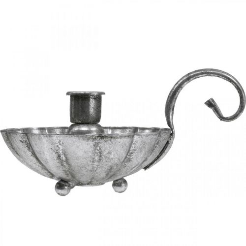 Prodotto Candeliere portacandele in argento con manico H9,5cm