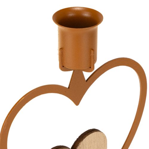 Prodotto Candele candeliere stella cuore abete marrone H16,5 cm assortite 3 pezzi