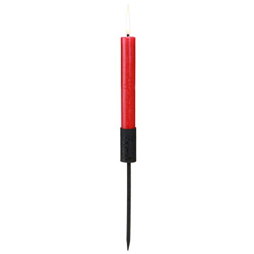 Prodotto Candele portacandele con mandrino in metallo nero Ø23mm 4 pezzi