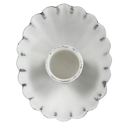 Floristik24 Candeliere bianco Ø8,5cm H2,5cm