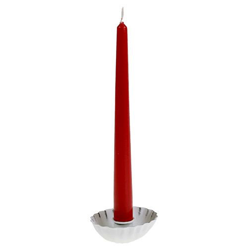 Floristik24 Candeliere bianco Ø8,5cm H2,5cm