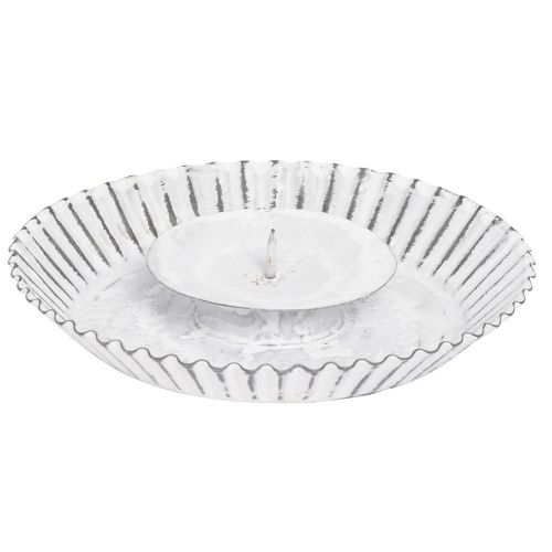 Prodotto Stampo per torta portacandela in metallo bianco Shabby Chic Ø15cm
