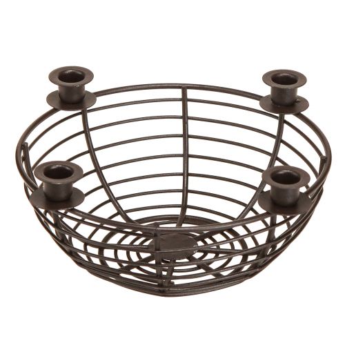 Prodotto Portacandele per 4 candele ciotola decorativa in metallo marrone Ø14cm