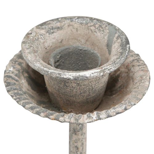 Prodotto Portacandele per 4 candele a stecco grigio vintage 31×23cm H25cm