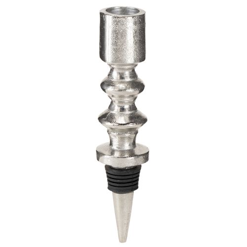 Prodotto Portacandele per bottiglie Portacandele per bottiglie argento 15cm