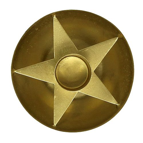 Floristik24 Portacandele per candele coniche oro Ø8cm H5cm