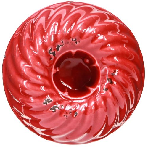 Prodotto Portacandele per candele stick stampo da forno in ceramica rossa 8 cm 6 pz