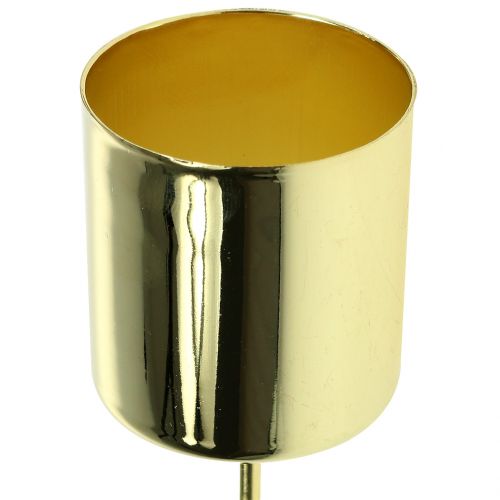Prodotto Portacandele per candele a bastoncino oro Ø3,5 cm H4 cm 4 pz