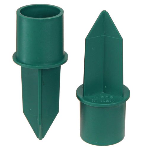 Floristik24 Portacandele per candele a bastoncino plastica verde Ø2,2 cm 5 pz