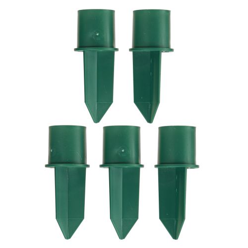 Floristik24 Portacandele per candele a bastoncino plastica verde Ø2,2 cm 5 pz