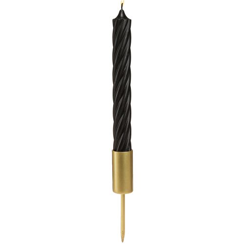 Prodotto Portacandele per candele a bastoncino metallo oro Ø28mm 15cm 4 pz