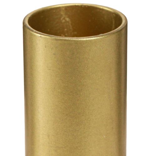 Prodotto Portacandele per candele a bastoncino metallo oro Ø28mm 15cm 4 pz