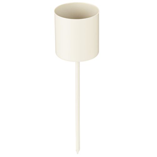Floristik24 Portacandele per candele coniche spesse, metallo, beige, 3,8 x 14 cm, 4 pezzi