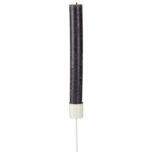 Floristik24 Portacandele per candele coniche spesse, metallo, beige, 3,8 x 14 cm, 4 pezzi
