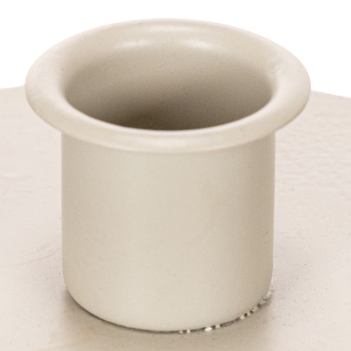 Portacandele rotondi color crema per candele affusolate, decorazione da tavola, 10 cm, 2 pezzi | Floristik24.it