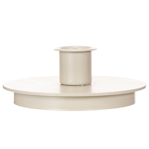 Portacandele rotondi color crema per candele affusolate, decorazione da tavola, 10 cm, 2 pezzi | Floristik24.it