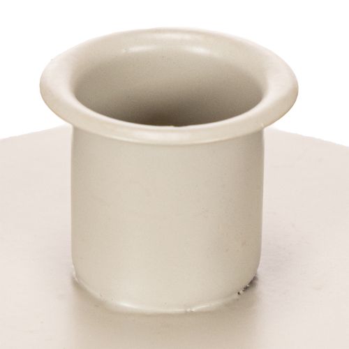 Portacandele in metallo beige opaco, piccolo candeliere per candele affusolate, 8 cm, 3 pezzi | Floristik24.it