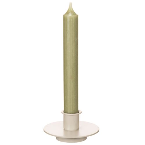 Portacandele in metallo beige opaco, piccolo candeliere per candele affusolate, 8 cm, 3 pezzi | Floristik24.it