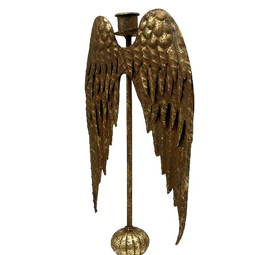 Floristik24 Candeliere con ali d&#39;angelo oro H42cm
