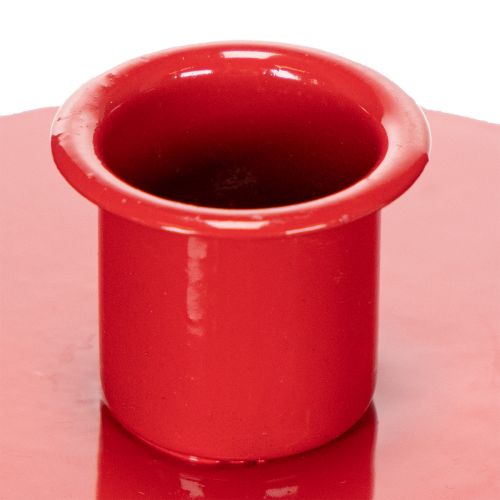 Portacandele compatti in metallo rosso per candele affusolate da 10 cm, 2 pezzi | Floristik24.it