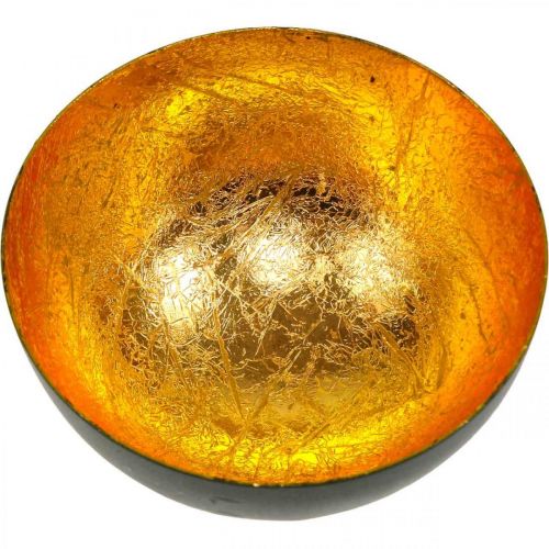 Floristik24 Decorazione da tavola Ciotola natalizia oro nero Ø10cm H5cm