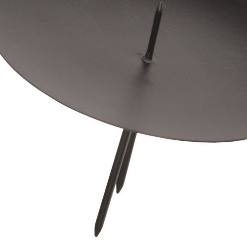 Prodotto Portacandele per tappare in metallo per l&#39;Avvento nero Ø8cm 4 pz