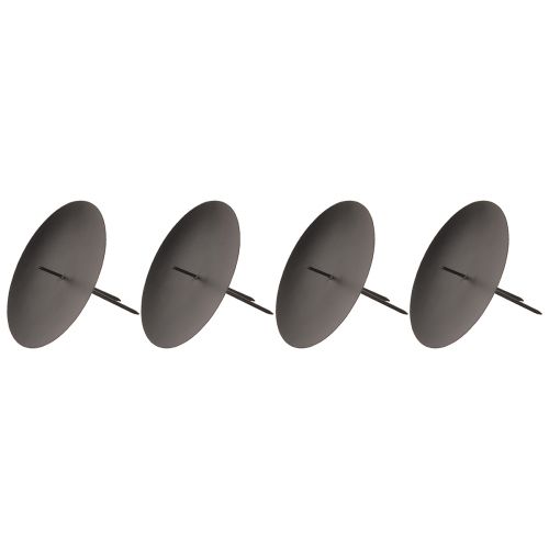 Prodotto Portacandele per tappare in metallo per l&#39;Avvento nero Ø8cm 4 pz