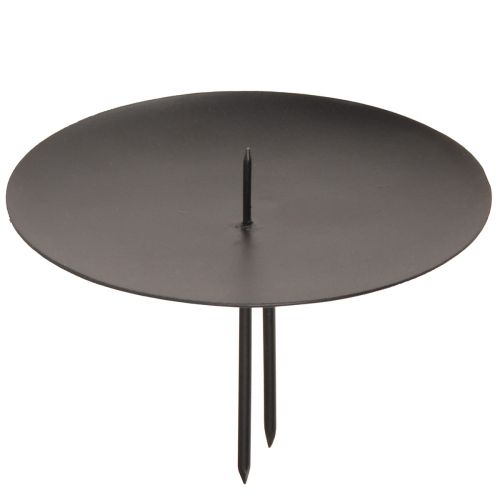 Prodotto Portacandele a innesto in metallo nero Ø9cm 4 pz