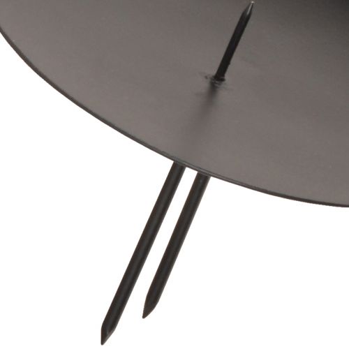 Prodotto Portacandele a innesto in metallo nero Ø9cm 4 pz