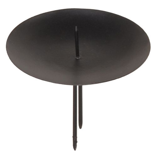 Prodotto Portacandele a innesto nero per candele a colonna stretta Ø6,5 cm 4 pezzi