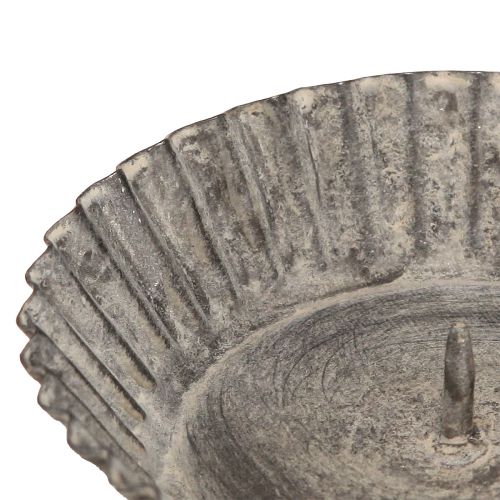 Prodotto Portacandele a innesto per candele a colonna grigio Ø9,5 cm 4 pezzi