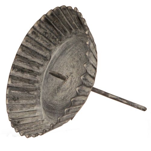Prodotto Portacandele a innesto per candele a colonna grigio Ø9,5 cm 4 pezzi