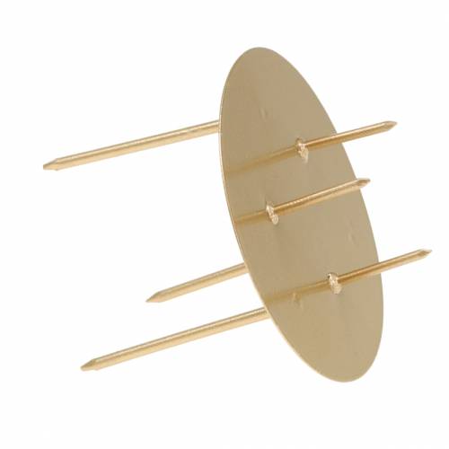 Floristik24 Portacandele a innesto oro Ø6,5 cm 12 pz
