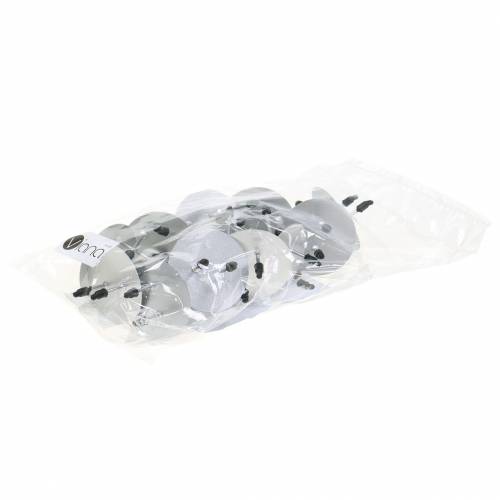 Floristik24 Portacandele a innesto argento Ø4,5 cm 12 pz