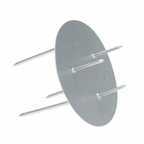 Floristik24 Candeliere per attaccare argento Ø6,5cm 12pz