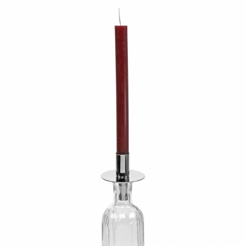 Floristik24 Portacandela per bottiglie argento Ø7.5cm H8cm