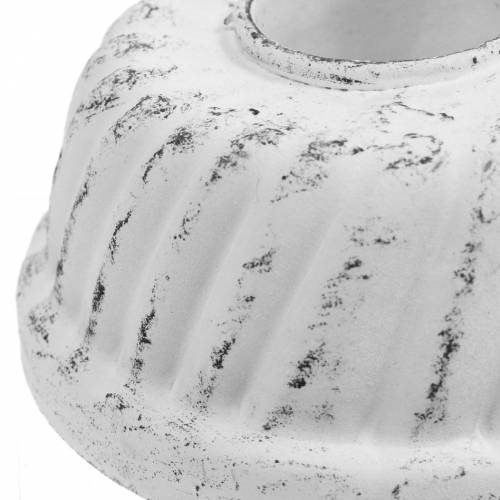 Prodotto Portacandele per ciambella in stile Shabby Chic Bianco Ø7,2cm H3cm 2pz