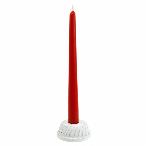 Prodotto Portacandele per ciambella in stile Shabby Chic Bianco Ø7,2cm H3cm 2pz